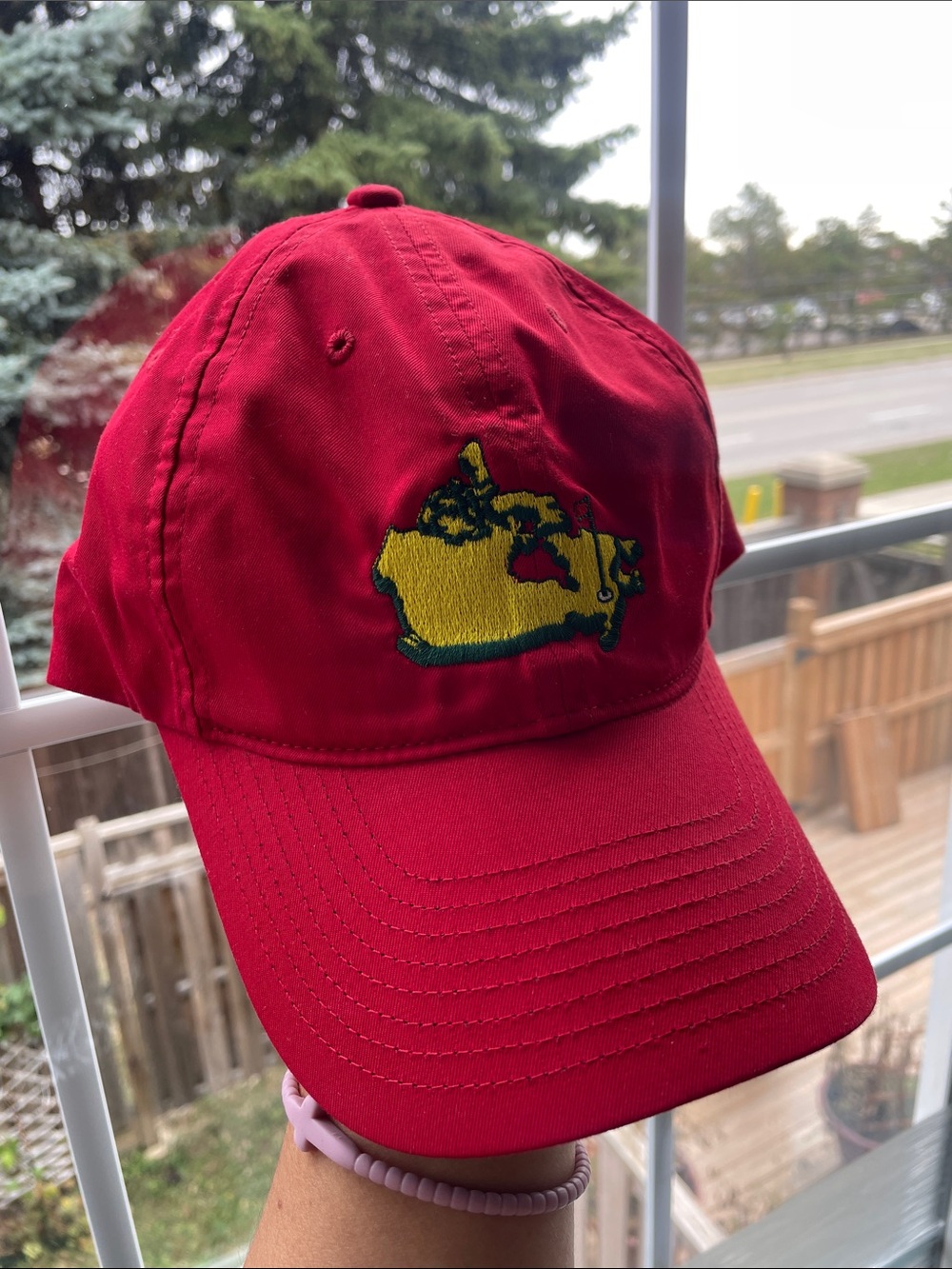 Nike Red Kids Cap with Yellow & Green Patch